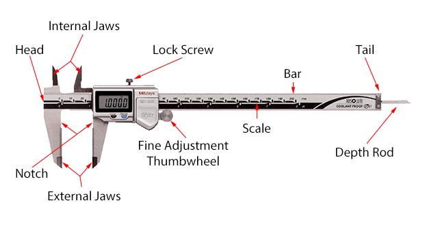 fin tuning setting placement adjustment Mitutoyo 500-753-10 8" water ski caliper